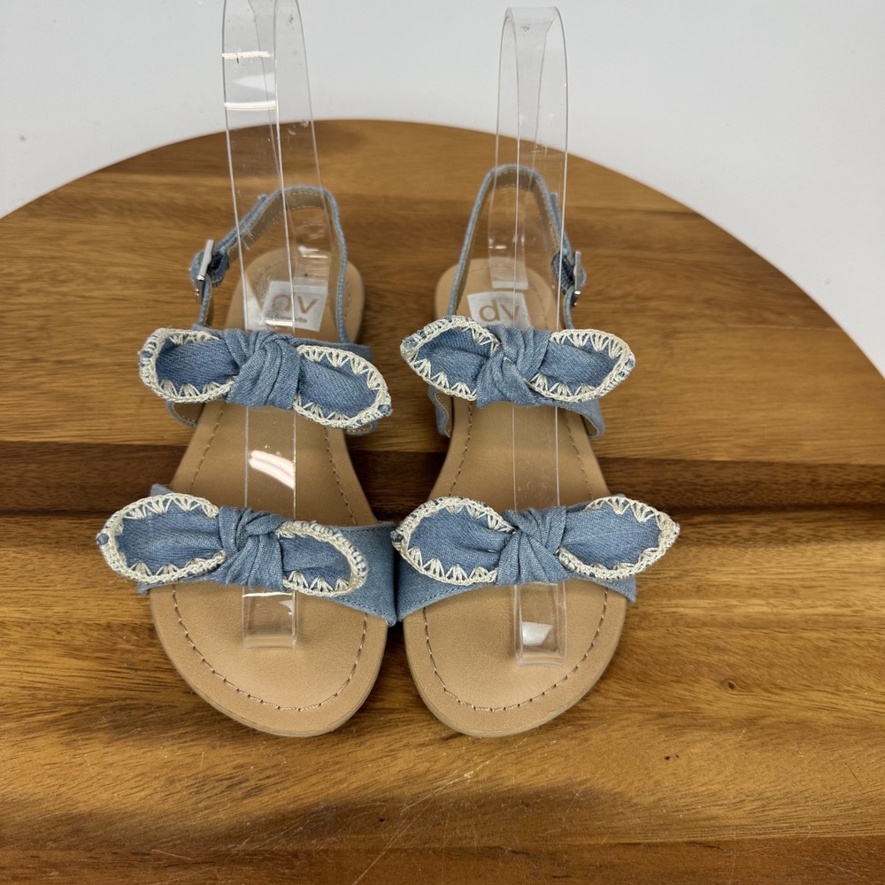 New NWOB Little‎ Kids Dolce Vita Caicey Blue Denim Ankle Strap Sandals Size 13 C